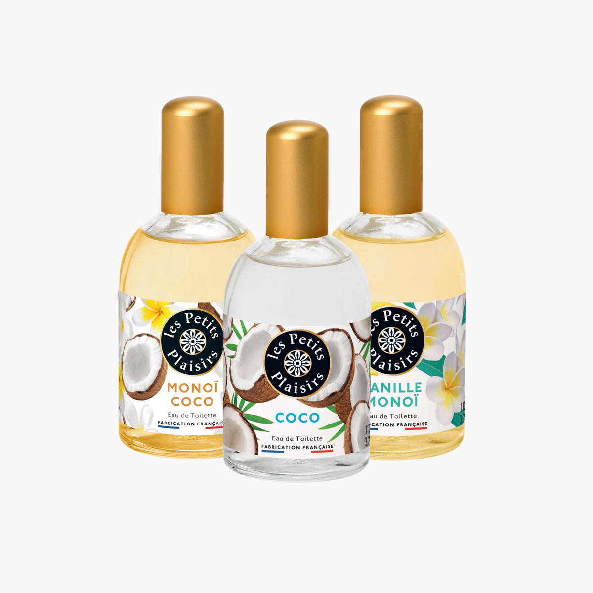 Lot 3 eaux de toilette Monoï Coco, Coco & Vanille Monoï