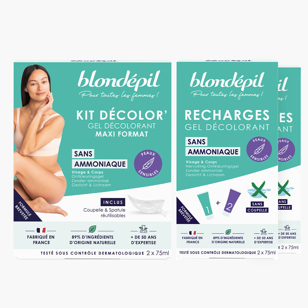 Lot DECOLOR' sans Ammoniaque maxi Format + 2 recharges